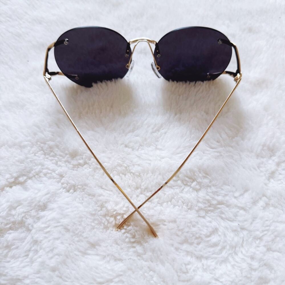 Ruth Black Round Metal Sunglasses - Picture 11 of 11
